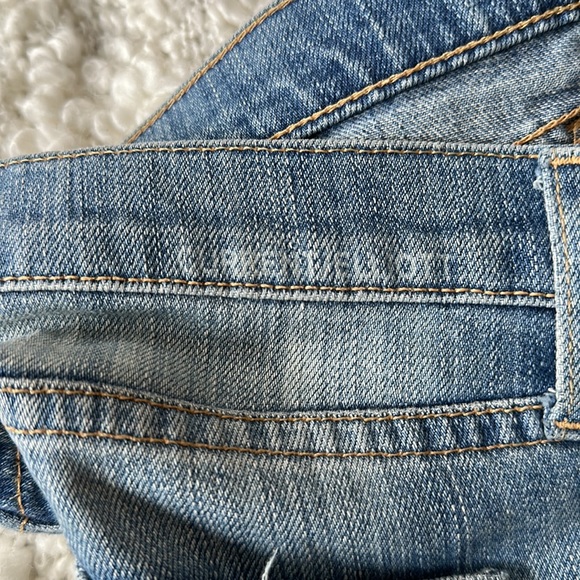 Current/Elliott the Skinny Ankle Low Rise Jeans in Driftwood Destroy Sz 26 - Picture 8 of 10